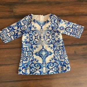 ✨ 3/$20 Blue Brocade dress Sz 2-3t✨